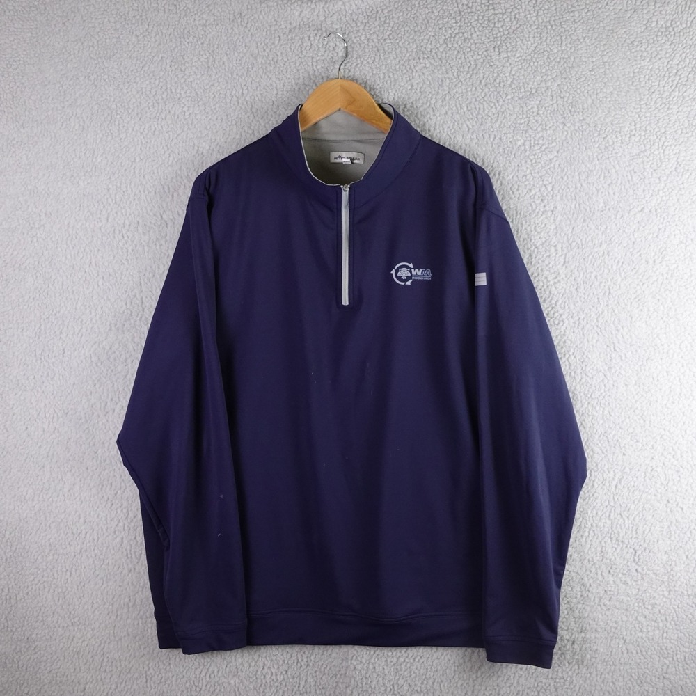 Peter Millar Mens Waste Management Phoenix Open 1/4 Zip‎ Pullover Navy XXL